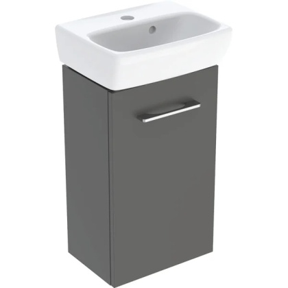GEBERIT SELNOVA SQUARE Zestaw umywalki małej z szafką pod umywalkę 36 cm, z jednymi drzwiami, lava