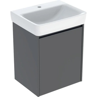 GEBERIT SELNOVA SQUARE Zestaw umywalki z szafką pod umywalkę 55 cm, z jednymi drzwiami, lava