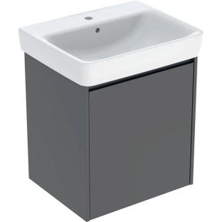 GEBERIT SELNOVA SQUARE Zestaw umywalki z szafką pod umywalkę 60 cm, z jednymi drzwiami, lava