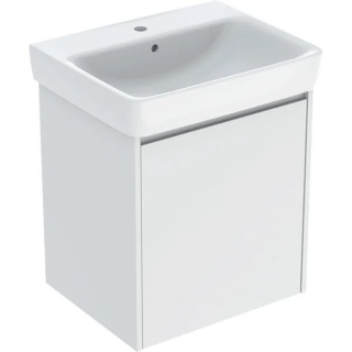 GEBERIT SELNOVA SQUARE Zestaw umywalki z szafką pod umywalkę 60 cm, z jednymi drzwiami, biały mat