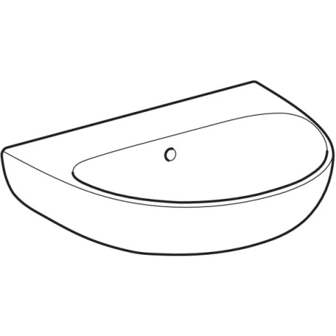 GEBERIT SELNOVA Umywalka 55 cm, biały, bez otworu na baterię