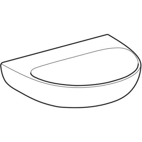 GEBERIT SELNOVA Umywalka 55 cm, biały, bez otworu na baterię