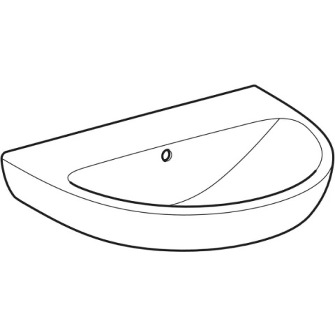 GEBERIT SELNOVA Umywalka 60 cm, biały, bez otworu na baterię