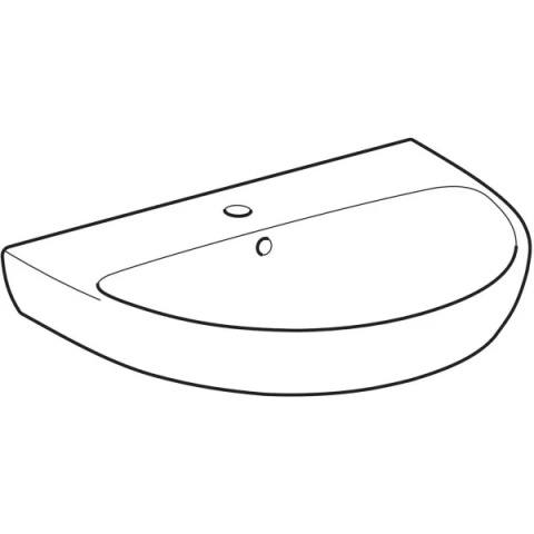 GEBERIT SELNOVA Umywalka 65 cm, biały, z otworem na baterię