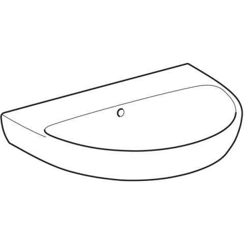 GEBERIT SELNOVA Umywalka 65 cm, biały, bez otworu na baterię