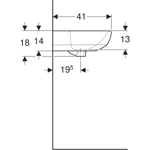 GEBERIT SELNOVA Umywalka mała 50 cm, biały