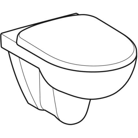 GEBERIT SELNOVA Zestaw wiszącej miski WC, lejowa, z deską sedesową