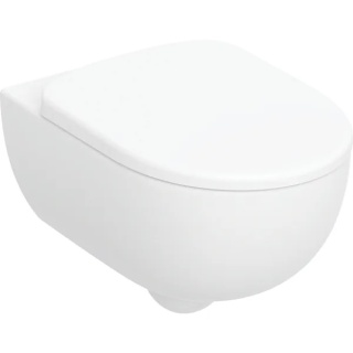 GEBERIT SELNOVA Zestaw wiszącej miski WC, Premium, lejowa, ukryte mocowania, Rimfree, z deską sedesową