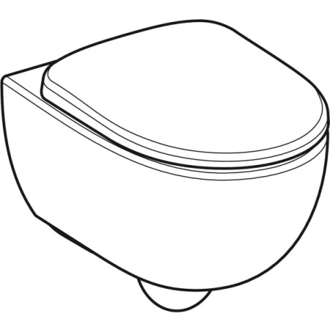 GEBERIT SELNOVA Zestaw wiszącej miski WC, Premium, lejowa, ukryte mocowania, Rimfree, z deską sedesową