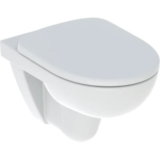 GEBERIT SELNOVA Zestaw wiszącej miski WC, lejowa, Rimfree, z deską sedesową
