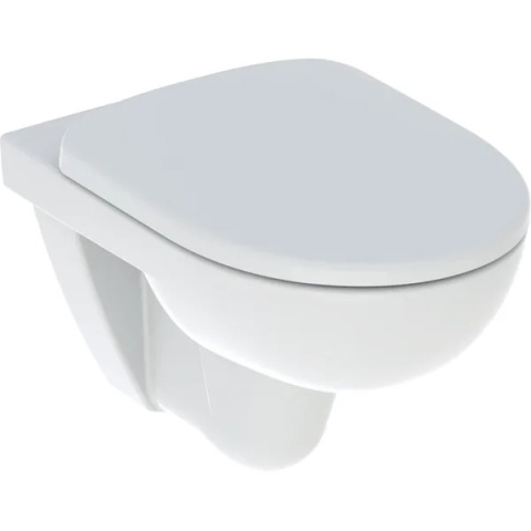 GEBERIT SELNOVA Zestaw wiszącej miski WC, lejowa, Rimfree, z deską sedesową