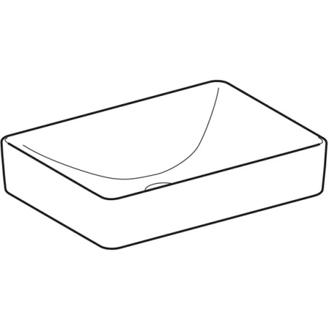 GEBERIT VariForm Umywalka nablatowa 55 cm, prostokątna, biały