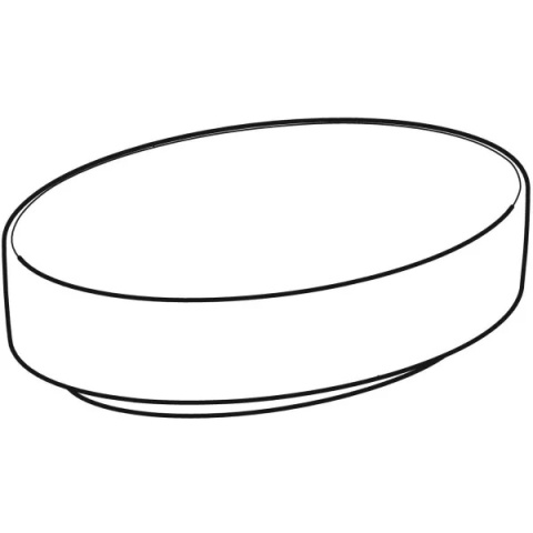 GEBERIT VariForm Umywalka nablatowa, owalna, biały