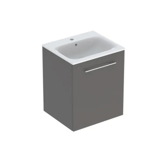 GEBERIT SELNOVA SQUARE Zestaw umywalki meblowej, slim, z szafką pod umywalkę 55 cm, z jednymi drzwiami, lava