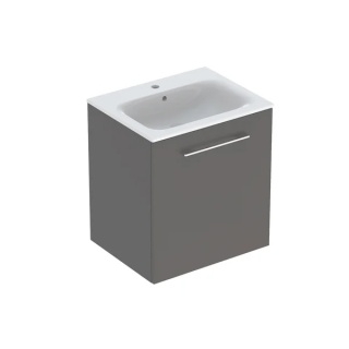 GEBERIT SELNOVA SQUARE Zestaw umywalki meblowej, slim, z szafką pod umywalkę 60 cm, z jednymi drzwiami, lava