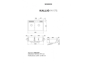 SCHOCK zlewozmywak KALLIO M-175 Night CRISTADUR - linia Studio