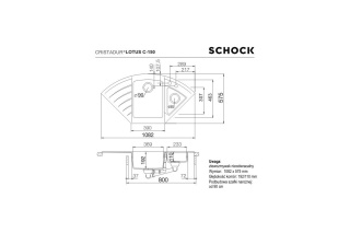 SCHOCK zlewozmywak LOTUS C-150 Magma CRISTADUR