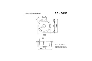 SCHOCK zlewozmywak MONO R-100 Puro CRISTADUR
