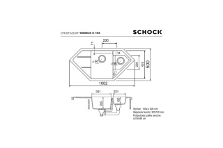 SCHOCK zlewozmywak SIGNUS C-150 Magma CRISTADUR