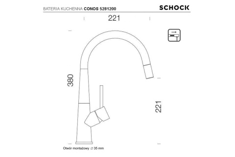 SCHOCK bateria kuchenna CONOS 528120 EDM