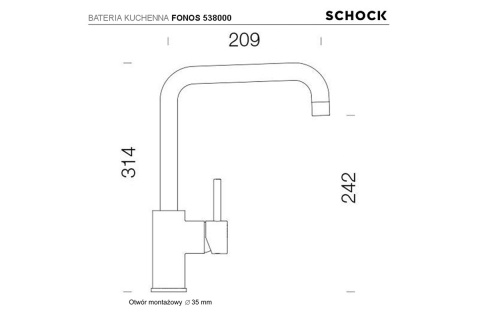 SCHOCK bateria kuchenna FONOS 538000 Nero