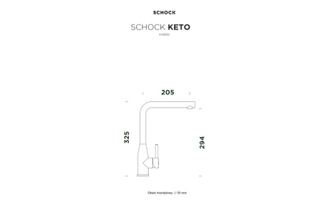 SCHOCK bateria kuchenna KETO 518000 GUB - LINIA STUDIO gunmetal szczotkowany