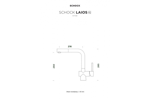 SCHOCK bateria kuchenna LAIOS 517120 COB - LINIA STUDIO miedź szczotkowana
