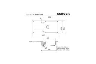 SCHOCK zlewozmywak FORMHAUS D-100L Croma CRISTALITE