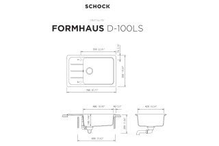 SCHOCK zlewozmywak FORMHAUS D-100LS Croma CRISTALITE