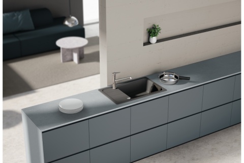 SCHOCK zlewozmywak FORMHAUS D-100LS Nero CRISTALITE