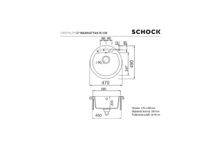 SCHOCK zlewozmywak MANHATTAN R-100 Asphalt CRISTALITE