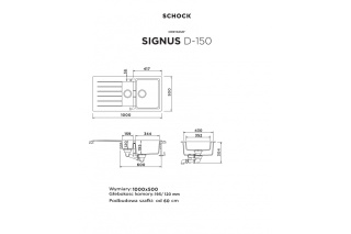 SCHOCK zlewozmywak SIGNUS D-150 Magma CRISTADUR