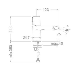 Ramon Soler Bateria bidetowa, czarny mat, TZAR