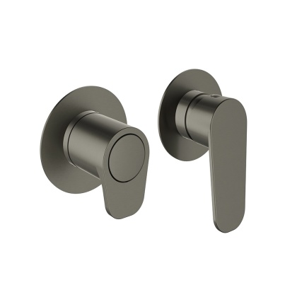 Ramon Soler Bateria prysznicowa podtynkowa, grafit, ALEXIA 2-wyjściowa