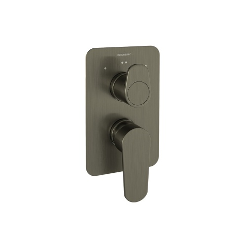 Ramon Soler Bateria prysznicowa podtynkowa, grafit, ALEXIA 3-wyjściowa