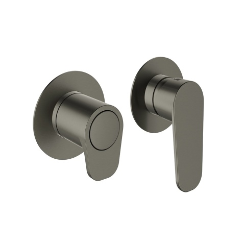 Ramon Soler Bateria prysznicowa podtynkowa, grafit, ALEXIA 3-wyjściowa