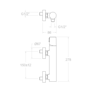 Ramon Soler Bateria prysznicowa, szczotkowane złoto, TZAR