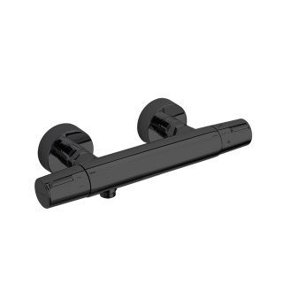 Ramon Soler Bateria prysznicowa termostatyczna, czarny mat, TZAR