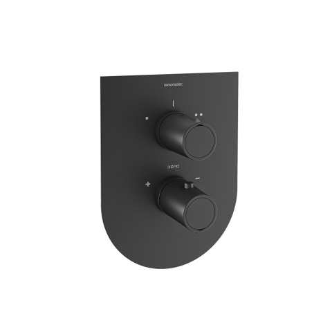 Ramon Soler Bateria prysznicowa termostatyczna podtynkowa, czarny mat, TZAR 1-wyjściowa