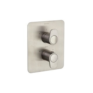 Ramon Soler Bateria prysznicowa termostatyczna podtynkowa, szczotkowana stal, ALEXIA 2-wyjściowa