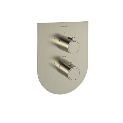 Ramon Soler Bateria prysznicowa termostatyczna podtynkowa, szczotkowana stal, TZAR 2-wyjściowa