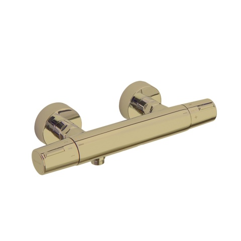 Ramon Soler Bateria prysznicowa termostatyczna, szczotkowane złoto, TZAR