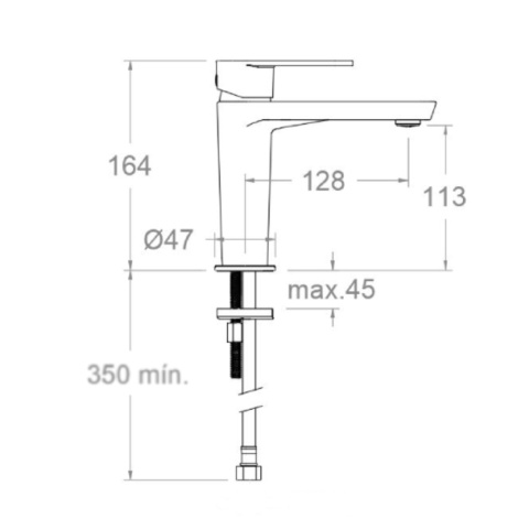 Ramon Soler Bateria umywalkowa COLD START, szczotkowane złoto, ALEXIA