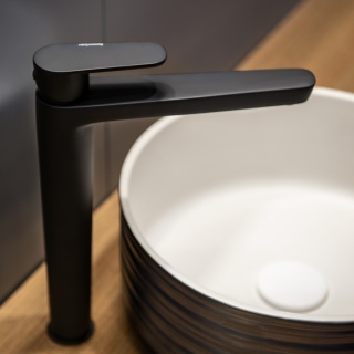 Ramon Soler Bateria umywalkowa XL, czarny mat, ALEXIA