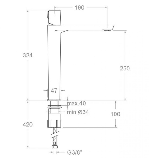 Ramon Soler Bateria umywalkowa XL, szczotkowana stal, TZAR