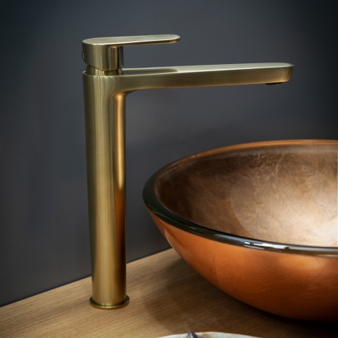 Ramon Soler Bateria umywalkowa XL, szczotkowane złoto, ALEXIA