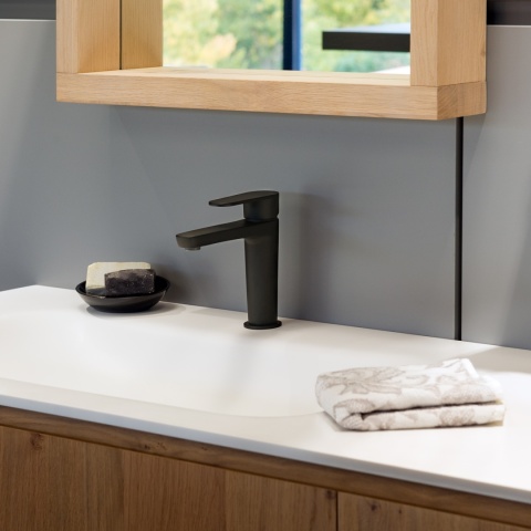 Ramon Soler Bateria umywalkowa, czarny mat, ALEXIA