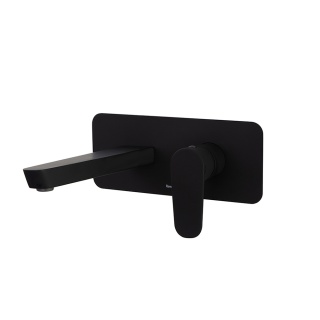 Ramon Soler Bateria umywalkowa ścienna, czarny mat, ALEXIA