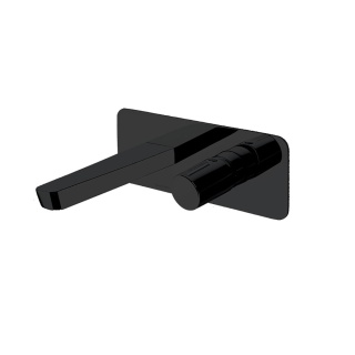 Ramon Soler Bateria umywalkowa ścienna, czarny mat, TZAR