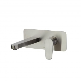 Ramon Soler Bateria umywalkowa ścienna, szczotkowana stal, ALEXIA